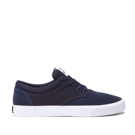 Supra CHINO Lave Sneakers Herre Marineblå/Hvite | NO-82091